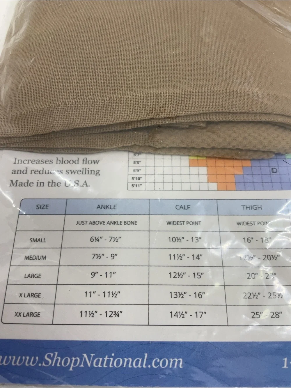 Vintage Just Comfort firm compression knee high Large two packs